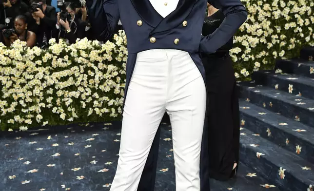 Jeremy O. Harris attends The Metropolitan Museum of Art's Costume Institute benefit gala celebrating the opening of the "Superfine: Tailoring Black Style" exhibition on Monday, May 5, 2025, in New York. (Photo by Evan Agostini/Invision/AP)