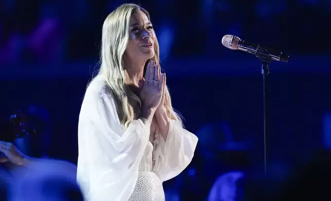 LeAnne Rimes performs "Blue" during the 60th annual Academy of Country Music Awards on Thursday, May 8, 2025, in Frisco, Texas. (AP Photo/Chris Pizzello)