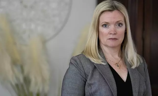 Stacey Wales, sister of the late Christopher Pelkey, is shown at her mother's home, Wednesday, May 7, 2025, in Chandler, Ariz. (AP Photo/Matt York)