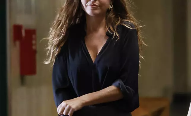 Miriam Haley returns to the courtroom at before Harvey Weinstein's retrial in state court in Manhattan on Friday, May 2, 2025 in New York. (John Angelillo/Pool Photo via AP)