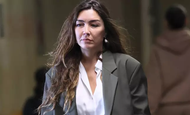 Witness Mimi Haley arrives to testify in the case against former film producer Harvey Weinstein at state court in Manhattan, Thursday, May 1, 2025 in New York. (Michael M. Santiago/Pool Photo via AP)