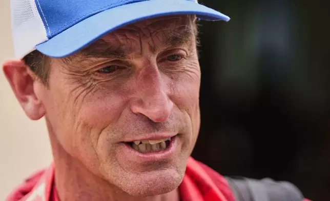 British mountain guide Kenton Cool, who scaled Mount Everest Sunday for the 19th time breaking his own record for the most ascents of the world’s highest mountain by a non-Sherpa guide arrives at the airport in Kathmandu, Nepal, Tuesday, May 20, 2025. (AP Photo/Niranjan Shrestha)