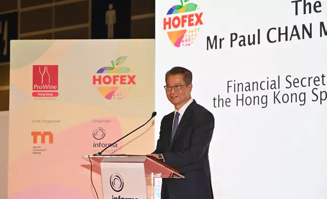 Speech by FS at HOFEX and ProWine Hong Kong @ HOFEX Opening Ceremony  Source: HKSAR Government Press Releases