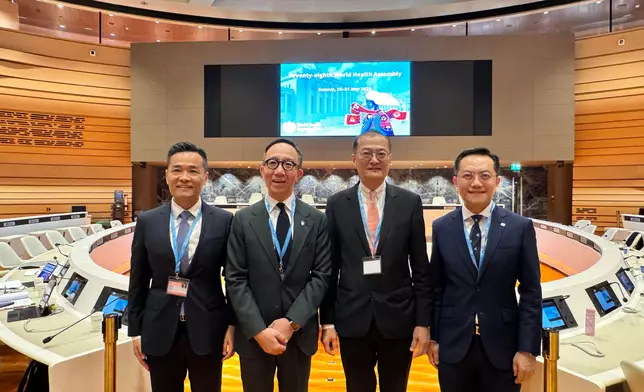 Secretary for Health attends 78th World Health Assembly in Geneva  Source: HKSAR Government Press Releases