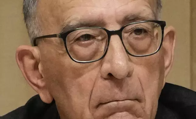 FILE - Cardinal Juan José Omella, president of the Spanish Bishops' Conference, attends a press conference at the Pontifical Spanish College in Rome, Nov. 28, 2023. (AP Photo/Alessandra Tarantino, File)