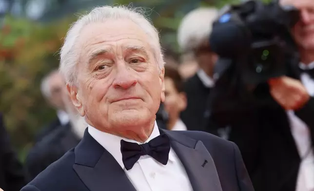 Robert De Niro poses for photographers during the opening ceremony red carpet of the 78th international film festival, Cannes, southern France, Tuesday, May 13, 2025. (Photo by Joel C Ryan/Invision/AP)