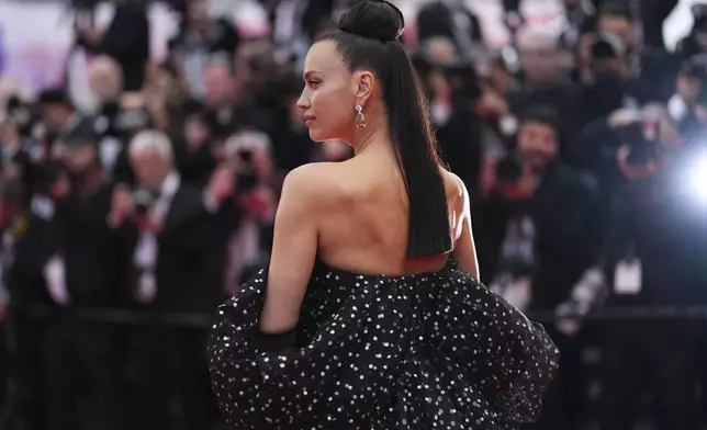 Irina Shayk poses for photographers during the opening ceremony red carpet of the 78th international film festival, Cannes, southern France, Tuesday, May 13, 2025. (Photo by Scott A Garfitt/Invision/AP)