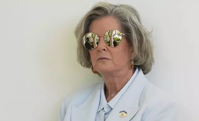 White House Chief of Staff Susie Wiles listens as President Donald Trump speaks during a National Day of Prayer event in the Rose Garden of the White House, Thursday, May 1, 2025, in Washington. (AP Photo/Evan Vucci)