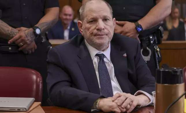 Harvey Weinstein appears in state court in Manhattan for his retrial on Wednesday, April 30, 2025 in New York. (Sarah Yenesel/Pool Photo via AP)