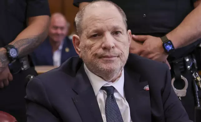 Harvey Weinstein appears in state court in Manhattan for his retrial on Wednesday, April 30, 2025 in New York. (Sarah Yenesel/Pool Photo via AP)