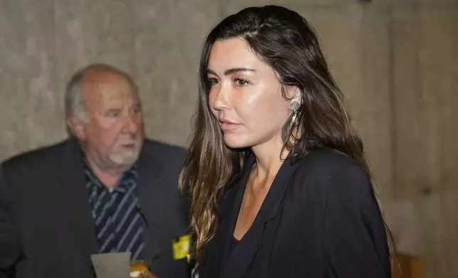 Miriam Haley, an accuser testifying at Harvey Weinstein's rape trial, returns to the courtroom after a break in New York, Wednesday, April 30, 2025. (AP Photo/Seth Wenig)