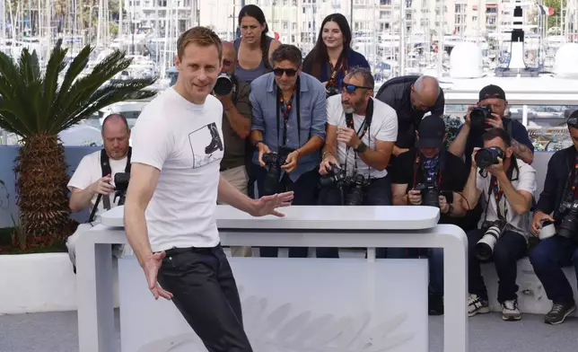 Alexander Skarsgard poses for photographers at the photo call for the film 'Pillion' at the 78th international film festival, Cannes, southern France, Sunday, May 18, 2025. (Photo by Joel C Ryan/Invision/AP)