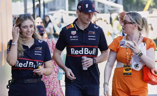 Max Verstappen, of Netherlands, walks at the Barcelona Catalunya racetrack in Montmelo, near Barcelona, Spain, Thursday May 29, 2025. The Spanish Grand Prix Formula One race will be held on Sunday. (AP Photo/Joan Monfort)