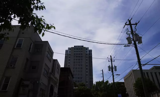 Emory University Hospital Midtown is seen on Thursday, May 15, 2025, in Atlanta. (AP Photo/Brynn Anderson)