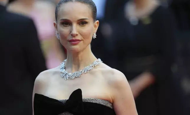 Natalie Portman poses for photographers upon arrival at the premiere of the film 'Eddington' at the 78th international film festival, Cannes, southern France, Friday, May 16, 2025. (Photo by Lewis Joly/Invision/AP)