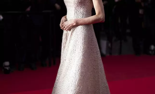 Angelina Jolie poses for photographers upon arrival at the premiere of the film 'Eddington' at the 78th international film festival, Cannes, southern France, Friday, May 16, 2025. (Photo by Scott A Garfitt/Invision/AP)
