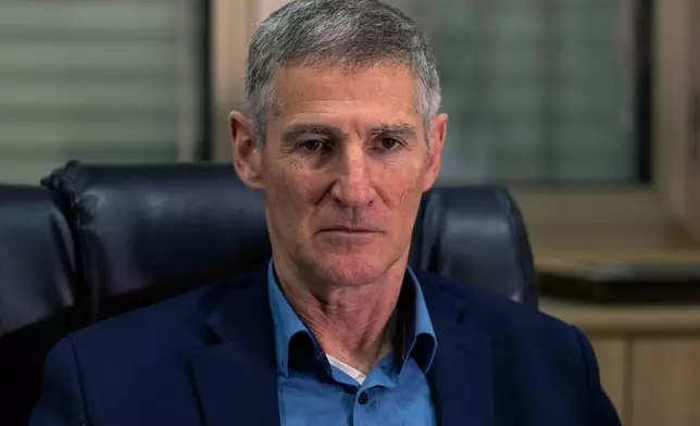 FILE - Israeli Deputy Minister of Economy and Industry Yair Golan, a legislator with the dovish Meretz party, poses during an interview with The Associated Press at his office at the Knesset, Israel's parliament, in Jerusalem, Jan. 17, 2022. (AP Photo/Tsafrir Abayov, File)