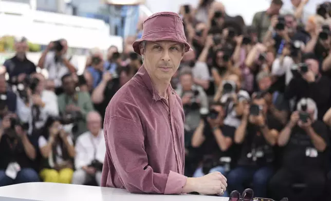 Jury member Jeremy Strong poses for photographers at the jury photo call at the 78th international film festival, Cannes, southern France, Tuesday, May 13, 2025. (AP Photo/Natacha Pisarenko)