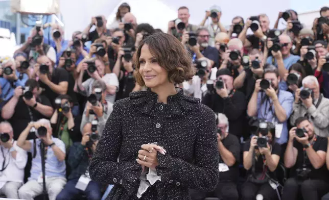 Halle Berry poses for photographers at the jury photo call at the 78th international film festival, Cannes, southern France, Tuesday, May 13, 2025. (AP Photo/Natacha Pisarenko)
