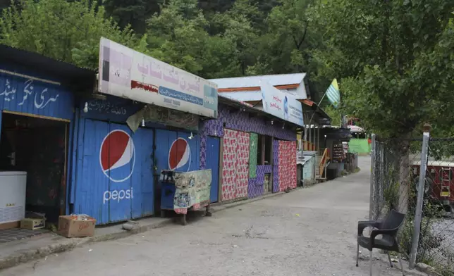 Shop are closed at an empty tourists point in Karen, in the Neelum Valley near on the Line of Control, the de facto border that divides the disputed region of Kashmir, some 93 kilometres (58 miles) from Muzaffarabad, the capital of Pakistan controlled Kashmir, Thursday, May 1, 2025. (AP Photo/Ishfaq Hussain)