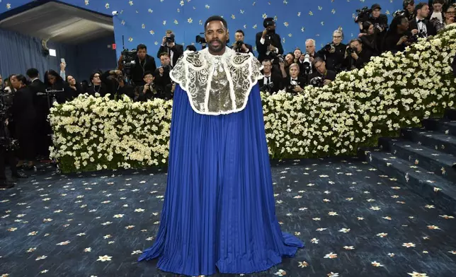 Colman Domingo attends The Metropolitan Museum of Art's Costume Institute benefit gala celebrating the opening of the "Superfine: Tailoring Black Style" exhibition on Monday, May 5, 2025, in New York. (Photo by Evan Agostini/Invision/AP)