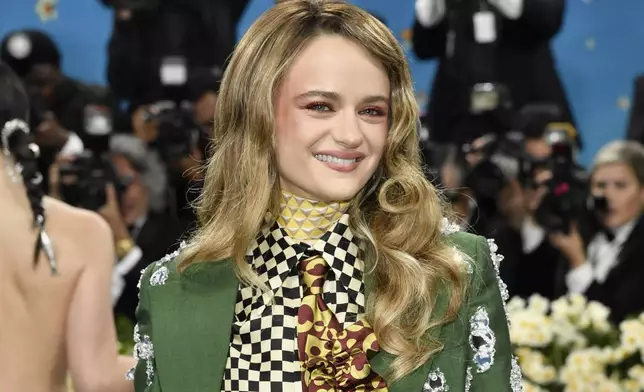 Joey King attends The Metropolitan Museum of Art's Costume Institute benefit gala celebrating the opening of the "Superfine: Tailoring Black Style" exhibition on Monday, May 5, 2025, in New York. (Photo by Evan Agostini/Invision/AP)