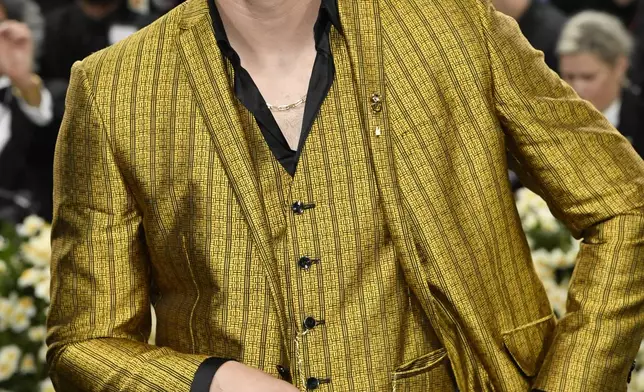 Henry Golding attends The Metropolitan Museum of Art's Costume Institute benefit gala celebrating the opening of the "Superfine: Tailoring Black Style" exhibition on Monday, May 5, 2025, in New York. (Photo by Evan Agostini/Invision/AP)