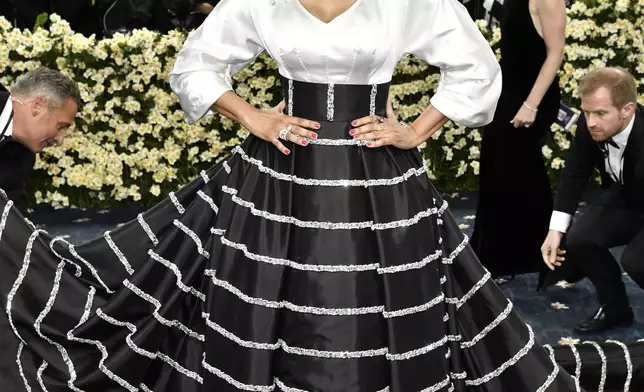Ava DuVernay attends The Metropolitan Museum of Art's Costume Institute benefit gala celebrating the opening of the "Superfine: Tailoring Black Style" exhibition on Monday, May 5, 2025, in New York. (Photo by Evan Agostini/Invision/AP)