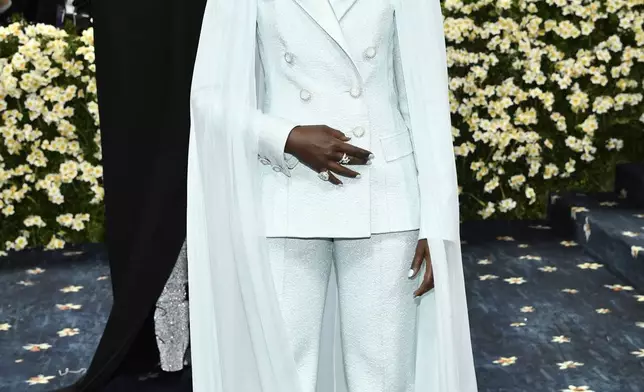 Lupita Nyong'o attends The Metropolitan Museum of Art's Costume Institute benefit gala celebrating the opening of the "Superfine: Tailoring Black Style" exhibition on Monday, May 5, 2025, in New York. (Photo by Evan Agostini/Invision/AP)
