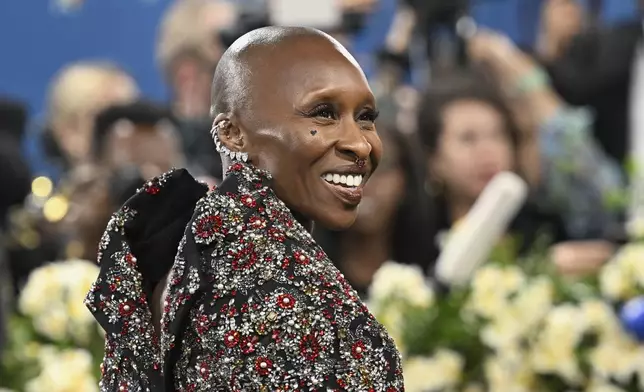 Cynthia Erivo attends The Metropolitan Museum of Art's Costume Institute benefit gala celebrating the opening of the "Superfine: Tailoring Black Style" exhibition on Monday, May 5, 2025, in New York. (Photo by Evan Agostini/Invision/AP)