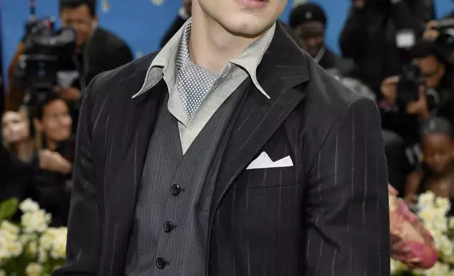 Louis Partridge attends The Metropolitan Museum of Art's Costume Institute benefit gala celebrating the opening of the "Superfine: Tailoring Black Style" exhibition on Monday, May 5, 2025, in New York. (Photo by Evan Agostini/Invision/AP)