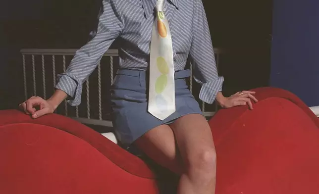 FILE - Singer Jill Sobule poses on a sofa before performing at New York's "Supper Club" March 19, 1997. (AP Photo/Rick Maiman, File)