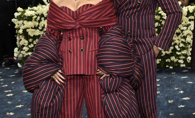 Alicia Keys, left, and Swizz Beatz attend The Metropolitan Museum of Art's Costume Institute benefit gala celebrating the opening of the "Superfine: Tailoring Black Style" exhibition on Monday, May 5, 2025, in New York. (Photo by Evan Agostini/Invision/AP)