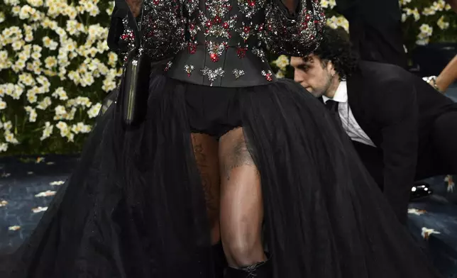 Cynthia Erivo attends The Metropolitan Museum of Art's Costume Institute benefit gala celebrating the opening of the "Superfine: Tailoring Black Style" exhibition on Monday, May 5, 2025, in New York. (Photo by Evan Agostini/Invision/AP)