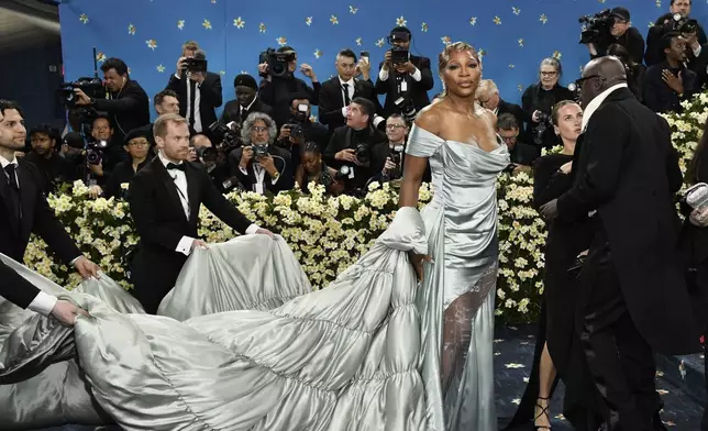 Serena Williams attends The Metropolitan Museum of Art's Costume Institute benefit gala celebrating the opening of the "Superfine: Tailoring Black Style" exhibition on Monday, May 5, 2025, in New York. (Photo by Evan Agostini/Invision/AP)