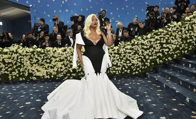 Lizzo attends The Metropolitan Museum of Art's Costume Institute benefit gala celebrating the opening of the "Superfine: Tailoring Black Style" exhibition on Monday, May 5, 2025, in New York. (Photo by Evan Agostini/Invision/AP)