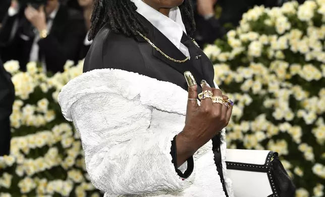 Whoopi Goldberg attends The Metropolitan Museum of Art's Costume Institute benefit gala celebrating the opening of the "Superfine: Tailoring Black Style" exhibition on Monday, May 5, 2025, in New York. (Photo by Evan Agostini/Invision/AP)