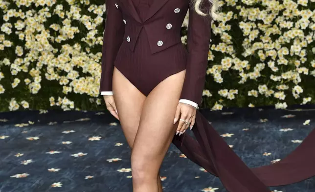 Sabrina Carpenter attends The Metropolitan Museum of Art's Costume Institute benefit gala celebrating the opening of the "Superfine: Tailoring Black Style" exhibition on Monday, May 5, 2025, in New York. (Photo by Evan Agostini/Invision/AP)