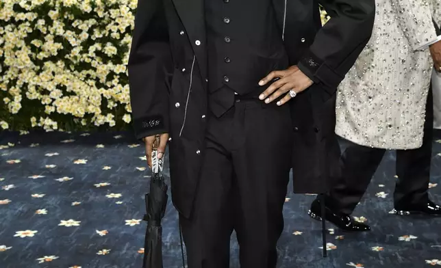 A$AP Rocky attends The Metropolitan Museum of Art's Costume Institute benefit gala celebrating the opening of the "Superfine: Tailoring Black Style" exhibition on Monday, May 5, 2025, in New York. (Photo by Evan Agostini/Invision/AP)