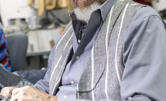 Master tailor, Jim "Gentleman Jim" McFarland, poses for a portrait on Friday, May 2, 2025, in Atlanta. (Photo by Paul R. Giunta/Invision/AP)