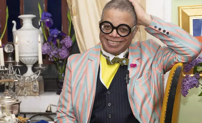 Cultural and architectural historian Michael Henry Adams poses for a portrait on Thursday, May 1, 2025, in New York. (AP Photo/Gary Gerard Hamilton)