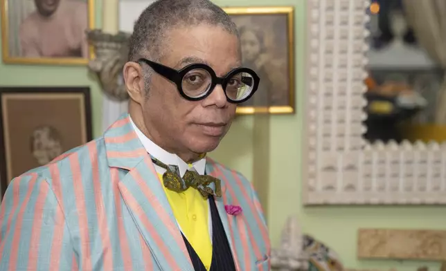 Cultural and architectural historian Michael Henry Adams poses for a portrait on Thursday, May 1, 2025, in New York. (AP Photo/Gary Gerard Hamilton)