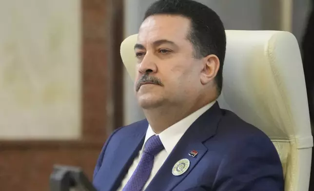 Iraq's Prime Minister Mohammed Shia al-Sudani attends the 34th Arab League summitin Baghdad, Iraq, Saturday, May 17, 2025. (AP Foto/Hadi Mizban, Pool)