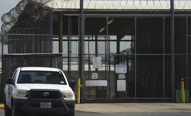 The El Valle Detention Center in Raymondville, Texas is pictured, Thursday, May 1, 2025, after a federal judge in the district barred the Trump administration from deporting any Venezuelans at the south Texas detention center under the Alien Enemies Act, an 18th-century wartime law. (AP Photo/Valerie Gonzalez)