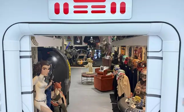 A collection of “Star Wars” memorabilia is displayed at Rancho Obi-Wan, a nonprofit museum in Petaluma, Calif., on Thursday, May 1, 2025. (AP Photo/Haven Daley)