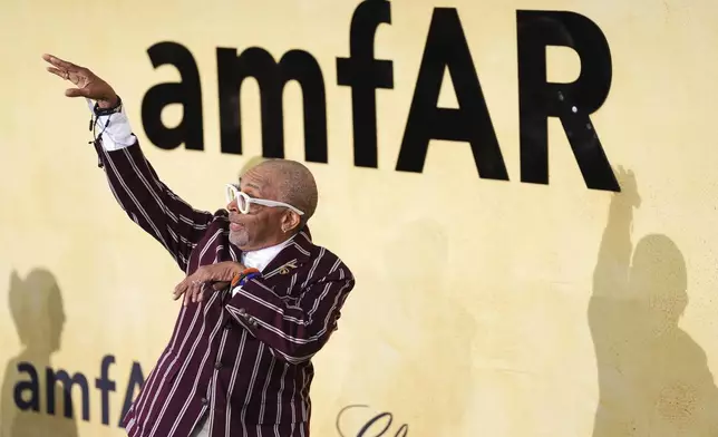 Spike Lee poses for photographers upon arrival at the amfAR Cinema Against AIDS benefit at the Hotel du Cap-Eden-Roc, during the 78th Cannes international film festival, Cap d'Antibes, southern France, Thursday, May 22, 2025. (Photo by Scott A Garfitt/Invision/AP)