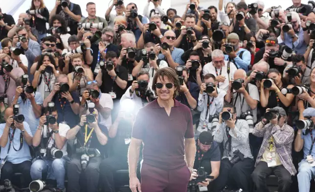 Tom Cruise poses for photographers during the photo call for the film 'Mission: Impossible – The Final Reckoning' at the 78th international film festival, Cannes, southern France, Wednesday, May 14, 2025. (Photo by Scott A Garfitt/Invision/AP)