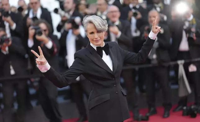 Andie MacDowell poses for photographers upon arrival at the premiere of the film 'Mission: Impossible - The Final Reckoning' at the 78th international film festival, Cannes, southern France, Wednesday, May 14, 2025. (Photo by Lewis Joly/Invision/AP)