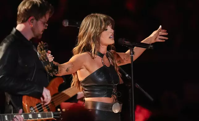 Ella Langley performs "Weren't for the Wind" during the 60th annual Academy of Country Music Awards on Thursday, May 8, 2025, in Frisco, Texas. (AP Photo/Chris Pizzello)