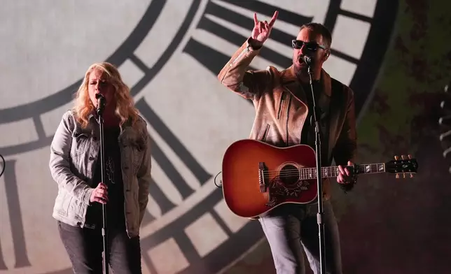 Eric Church performs "Hands of Time" during the 60th annual Academy of Country Music Awards on Thursday, May 8, 2025, in Frisco, Texas. (AP Photo/Chris Pizzello)